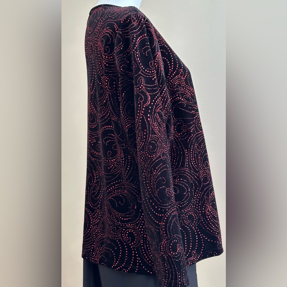 Elementz Black & Red Sequence 1 Button Jacket Att… - image 3